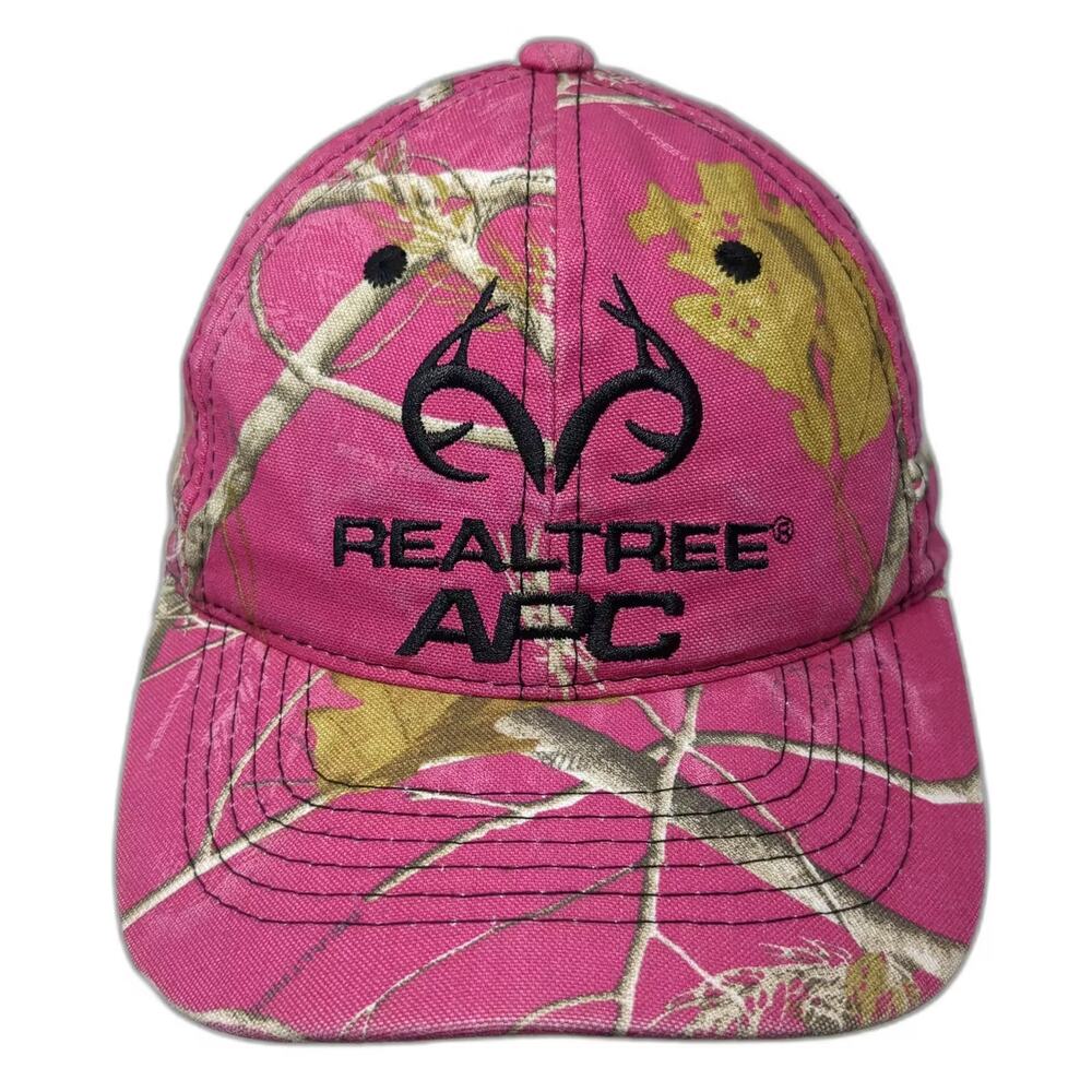 Realtree APC Pink Camo Baseball Cap Hat One Size Adjustable Embroidered Logo